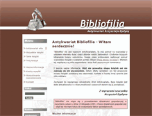 Tablet Screenshot of bibliofilia.pl